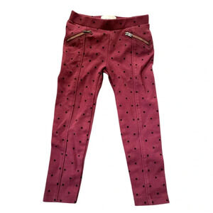🔥 5 for $30 🔥 Old Navy Burgundy Polka Dot Leggings | 3T